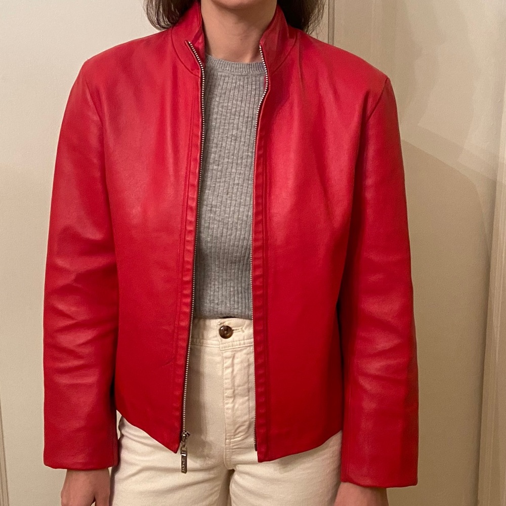 Polo Sport Vintage Leather Jacket (90s) - Red